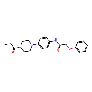 2-phenoxy-N-[4-(4-propanoylpiperazin-1-yl)phenyl]acetamide structure