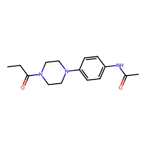 N-[4-(4-propanoylpiperazin-1-yl)phenyl]acetamide structure