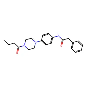 N-[4-(4-butanoylpiperazin-1-yl)phenyl]-2-phenylacetamide structure