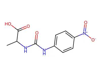 N-{[(4-nitrophenyl)amino]carbonyl}alanine structure