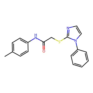 2-((1-phenyl-1H-imidazol-2-yl)thio)-N-(p-tolyl)acetamide structure