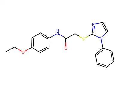 N-(4-ethoxyphenyl)-2-((1-phenyl-1H-imidazol-2-yl)thio)acetamide structure