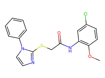 N-(5-chloro-2-methoxyphenyl)-2-((1-phenyl-1H-imidazol-2-yl)thio)acetamide structure