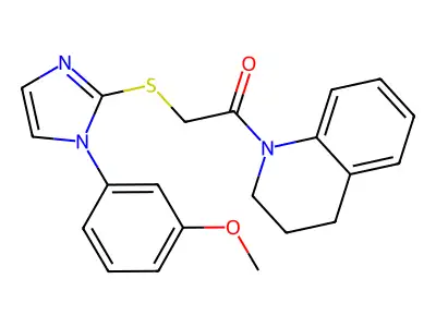 1-(3,4-dihydroquinolin-1(2H)-yl)-2-((1-(3-methoxyphenyl)-1H-imidazol-2-yl)thio)ethanone structure