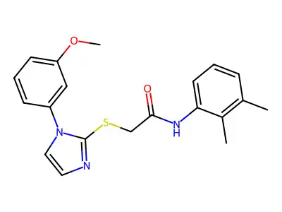 N-(2,3-dimethylphenyl)-2-[1-(3-methoxyphenyl)imidazol-2-yl]sulfanylacetamide structure