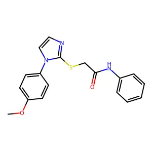2-[1-(4-methoxyphenyl)imidazol-2-yl]sulfanyl-N-phenylacetamide structure