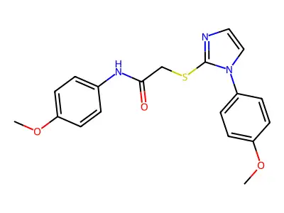 N-(4-methoxyphenyl)-2-((1-(4-methoxyphenyl)-1H-imidazol-2-yl)thio)acetamide structure