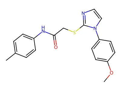 2-[1-(4-methoxyphenyl)imidazol-2-yl]sulfanyl-N-(4-methylphenyl)acetamide structure