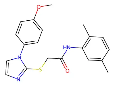 N-(2,5-dimethylphenyl)-2-((1-(4-methoxyphenyl)-1H-imidazol-2-yl)thio)acetamide structure