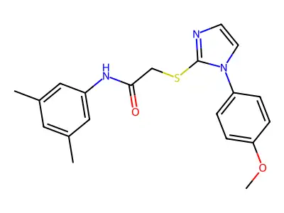 N-(3,5-dimethylphenyl)-2-[1-(4-methoxyphenyl)imidazol-2-yl]sulfanylacetamide structure