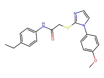 N-(4-ethylphenyl)-2-((1-(4-methoxyphenyl)-1H-imidazol-2-yl)thio)acetamide structure