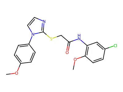 N-(5-chloro-2-methoxyphenyl)-2-((1-(4-methoxyphenyl)-1H-imidazol-2-yl)thio)acetamide structure