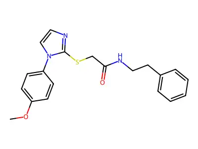 2-((1-(4-methoxyphenyl)-1H-imidazol-2-yl)thio)-N-phenethylacetamide structure