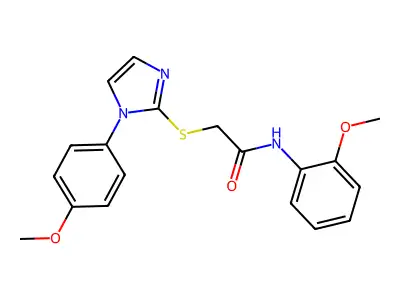 N-(2-methoxyphenyl)-2-((1-(4-methoxyphenyl)-1H-imidazol-2-yl)thio)acetamide structure
