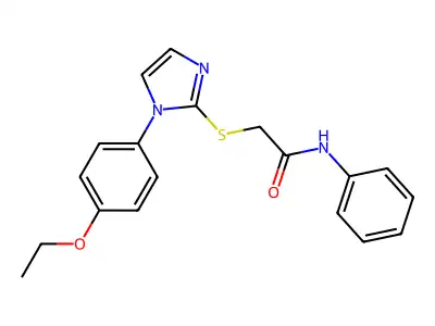 2-[1-(4-ethoxyphenyl)imidazol-2-yl]sulfanyl-N-phenylacetamide structure