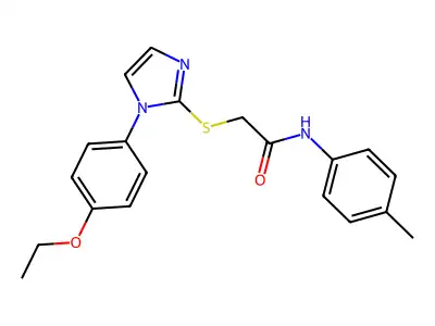2-[1-(4-ethoxyphenyl)imidazol-2-yl]sulfanyl-N-(4-methylphenyl)acetamide structure