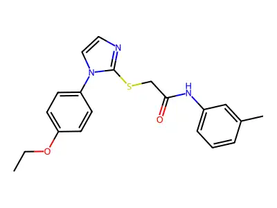 2-[1-(4-ethoxyphenyl)imidazol-2-yl]sulfanyl-N-(3-methylphenyl)acetamide structure