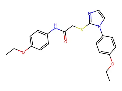 N-(4-ethoxyphenyl)-2-((1-(4-ethoxyphenyl)-1H-imidazol-2-yl)thio)acetamide structure