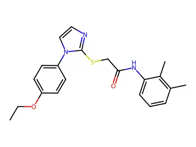 N-(2,3-dimethylphenyl)-2-((1-(4-ethoxyphenyl)-1H-imidazol-2-yl)thio)acetamide structure