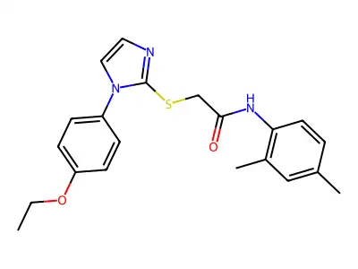 N-(2,4-dimethylphenyl)-2-[1-(4-ethoxyphenyl)imidazol-2-yl]sulfanylacetamide structure