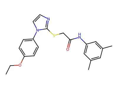 N-(3,5-dimethylphenyl)-2-((1-(4-ethoxyphenyl)-1H-imidazol-2-yl)thio)acetamide structure