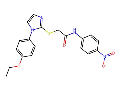 2-((1-(4-ethoxyphenyl)-1H-imidazol-2-yl)thio)-N-(4-nitrophenyl)acetamide structure