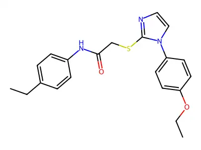 2-((1-(4-ethoxyphenyl)-1H-imidazol-2-yl)thio)-N-(4-ethylphenyl)acetamide structure