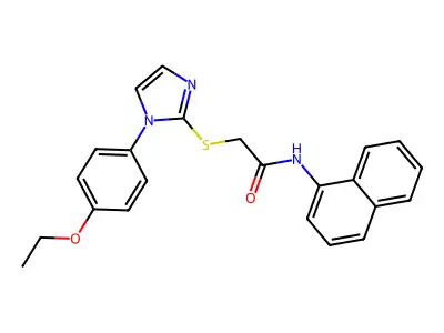 2-[1-(4-ethoxyphenyl)imidazol-2-yl]sulfanyl-N-naphthalen-1-ylacetamide structure