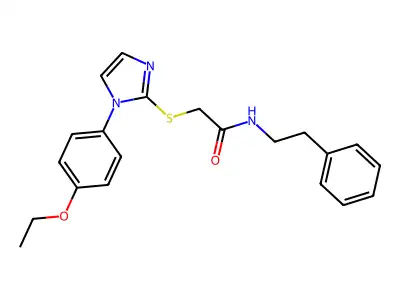 2-((1-(4-ethoxyphenyl)-1H-imidazol-2-yl)thio)-N-phenethylacetamide structure