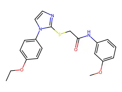 2-((1-(4-ethoxyphenyl)-1H-imidazol-2-yl)thio)-N-(3-methoxyphenyl)acetamide structure