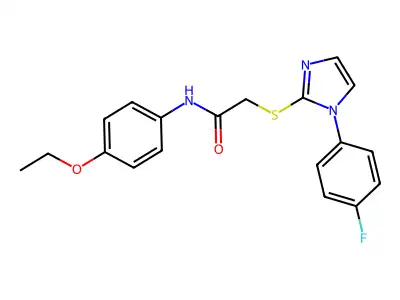 N-(4-ethoxyphenyl)-2-((1-(4-fluorophenyl)-1H-imidazol-2-yl)thio)acetamide structure