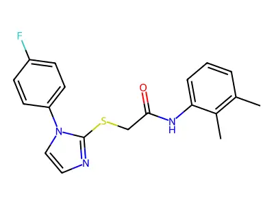 N-(2,3-dimethylphenyl)-2-[1-(4-fluorophenyl)imidazol-2-yl]sulfanylacetamide structure