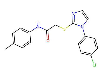 2-{[1-(4-chlorophenyl)-1H-imidazol-2-yl]sulfanyl}-N-(4-methylphenyl)acetamide structure