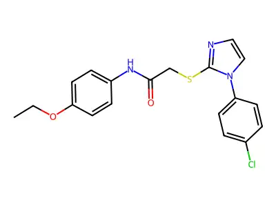2-((1-(4-chlorophenyl)-1H-imidazol-2-yl)thio)-N-(4-ethoxyphenyl)acetamide structure