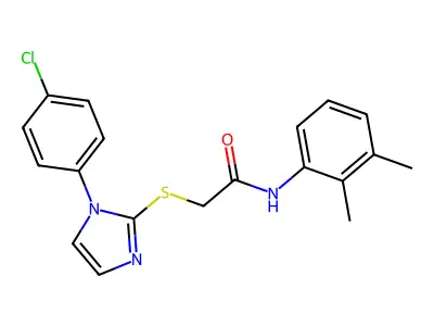 2-((1-(4-chlorophenyl)-1H-imidazol-2-yl)thio)-N-(2,3-dimethylphenyl)acetamide structure