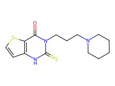 3-(3-piperidinopropyl)-2-sulfanylthieno[3,2-d]pyrimidin-4(3H)-one structure
