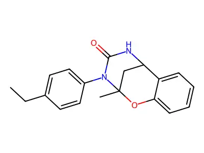 3-(4-ethylphenyl)-2-methyl-2,3,5,6-tetrahydro-4H-2,6-methano-1,3,5-benzoxadiazocin-4-one structure