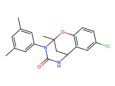 4-chloro-10-(3,5-dimethylphenyl)-9-methyl-8-oxa-10,12-diazatricyclo[7.3.1.0?,?]trideca-2,4,6-trien-11-one structure