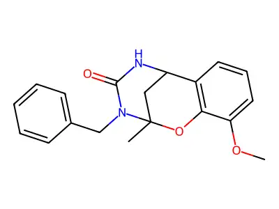 10-benzyl-6-methoxy-9-methyl-8-oxa-10,12-diazatricyclo[7.3.1.0^{2,7}]trideca-2,4,6-trien-11-one structure
