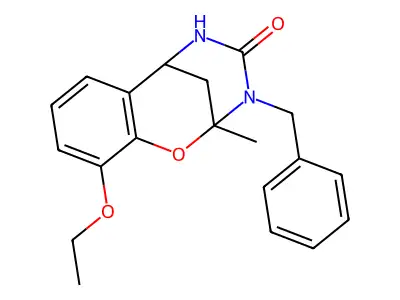 3-benzyl-10-ethoxy-2-methyl-2,3,5,6-tetrahydro-4H-2,6-methano-1,3,5-benzoxadiazocin-4-one structure