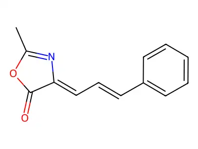 4-Cinnamylidene-2-methyl-1,3-oxazol-5-one structure