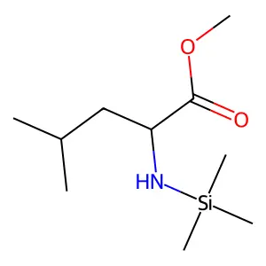 Trimethylsilylleucine, methyl ester structure