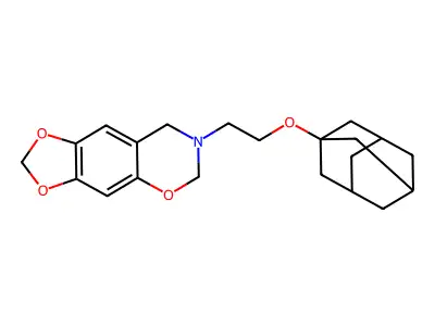 7-[2-(1-Adamantyloxy)ethyl]-6,8-dihydro-[1,3]dioxolo[4,5-g][1,3]benzoxazine structure