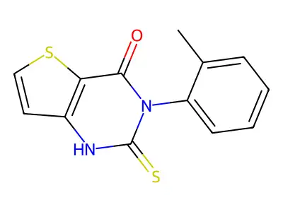 3-(2-methylphenyl)-2-thioxo-2,3-dihydrothieno[3,2-d]pyrimidin-4(1H)-one structure