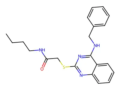 2-[4-(benzylamino)quinazolin-2-yl]sulfanyl-N-butylacetamide structure