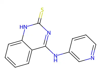 4-(pyridin-3-ylamino)quinazoline-2(1H)-thione structure