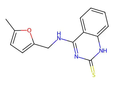 4-[(5-methylfuran-2-yl)methylamino]-1H-quinazoline-2-thione structure