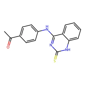 1-[4-[(2-sulfanylidene-1H-quinazolin-4-yl)amino]phenyl]ethanone structure