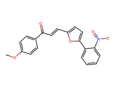 (E)-1-(4-methoxyphenyl)-3-[5-(2-nitrophenyl)furan-2-yl]prop-2-en-1-one structure
