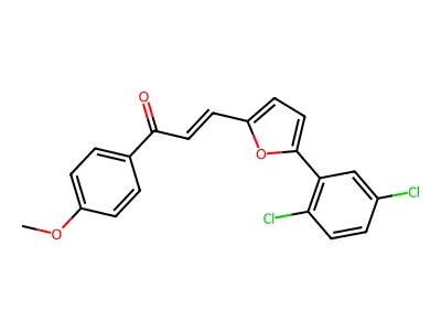 (E)-3-(5-(2,5-dichlorophenyl)furan-2-yl)-1-(4-methoxyphenyl)prop-2-en-1-one structure